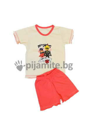   Детска пижама /ваденка/, къс ръкав, къси панталони Калинката и Котарака